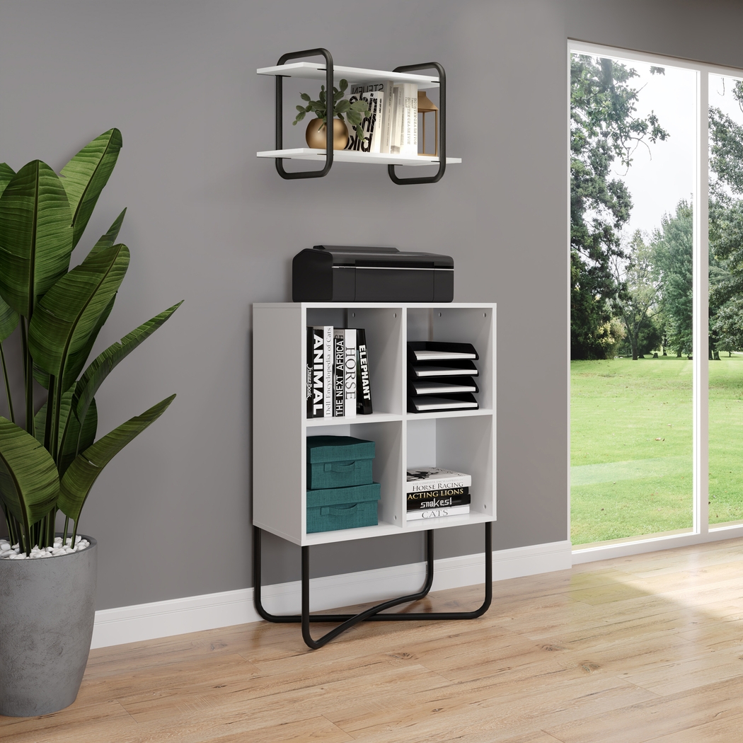 Midamis White Bookcase - Thumbnail - Image 10
