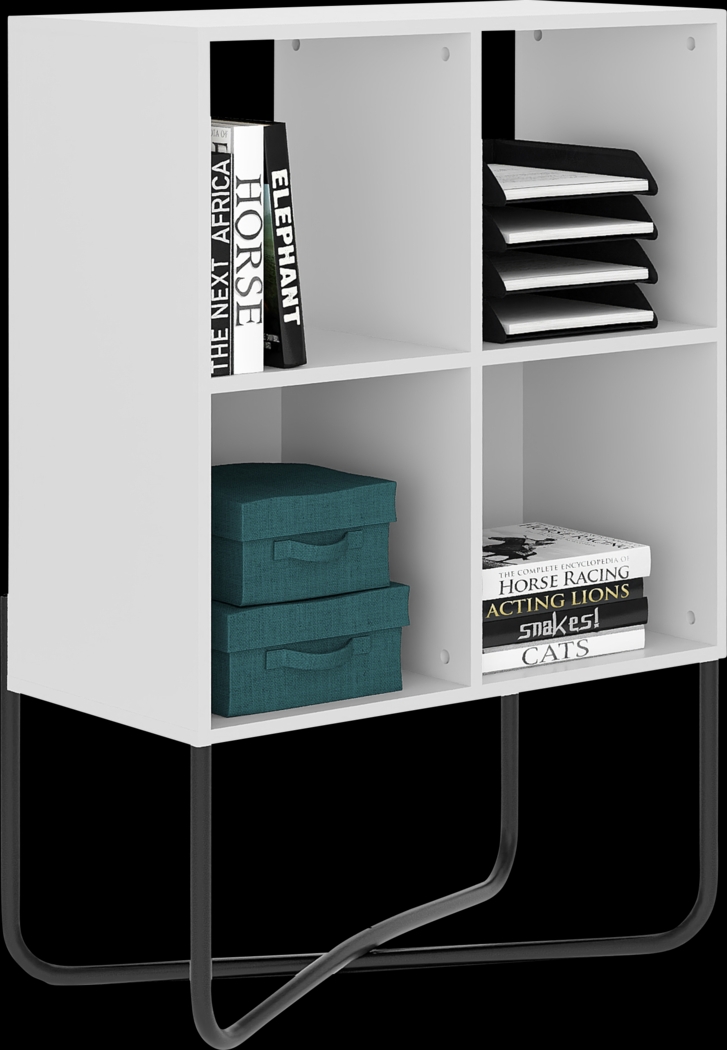 Midamis White Bookcase - Thumbnail - Image 1