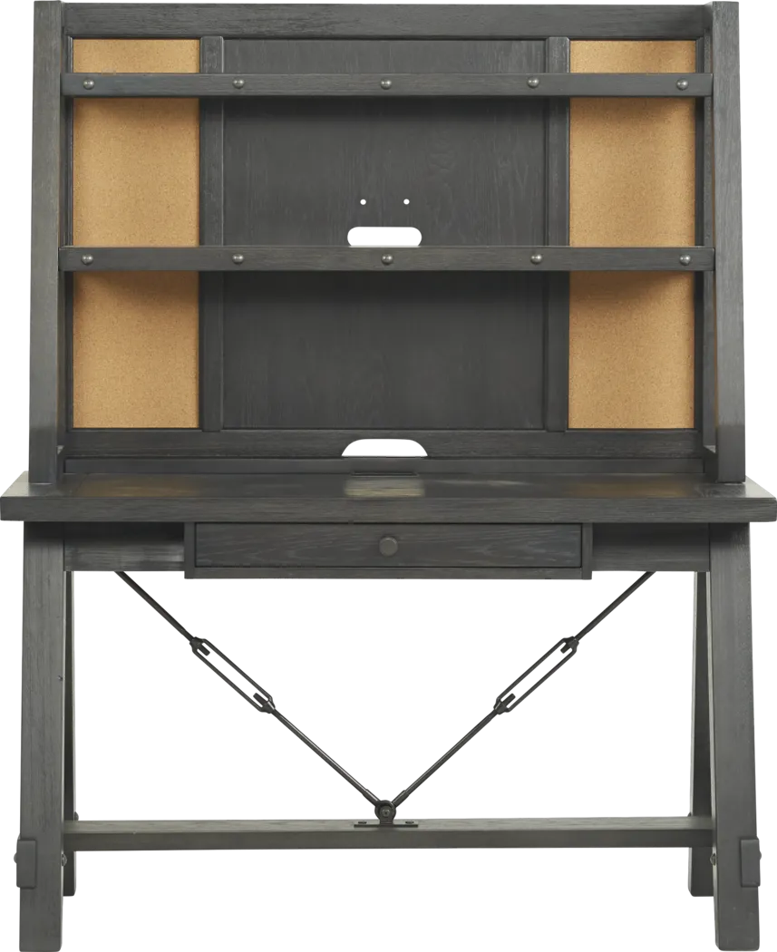 Kids Midcity Loft Carbon Desk & Hutch - Thumbnail - Image 1