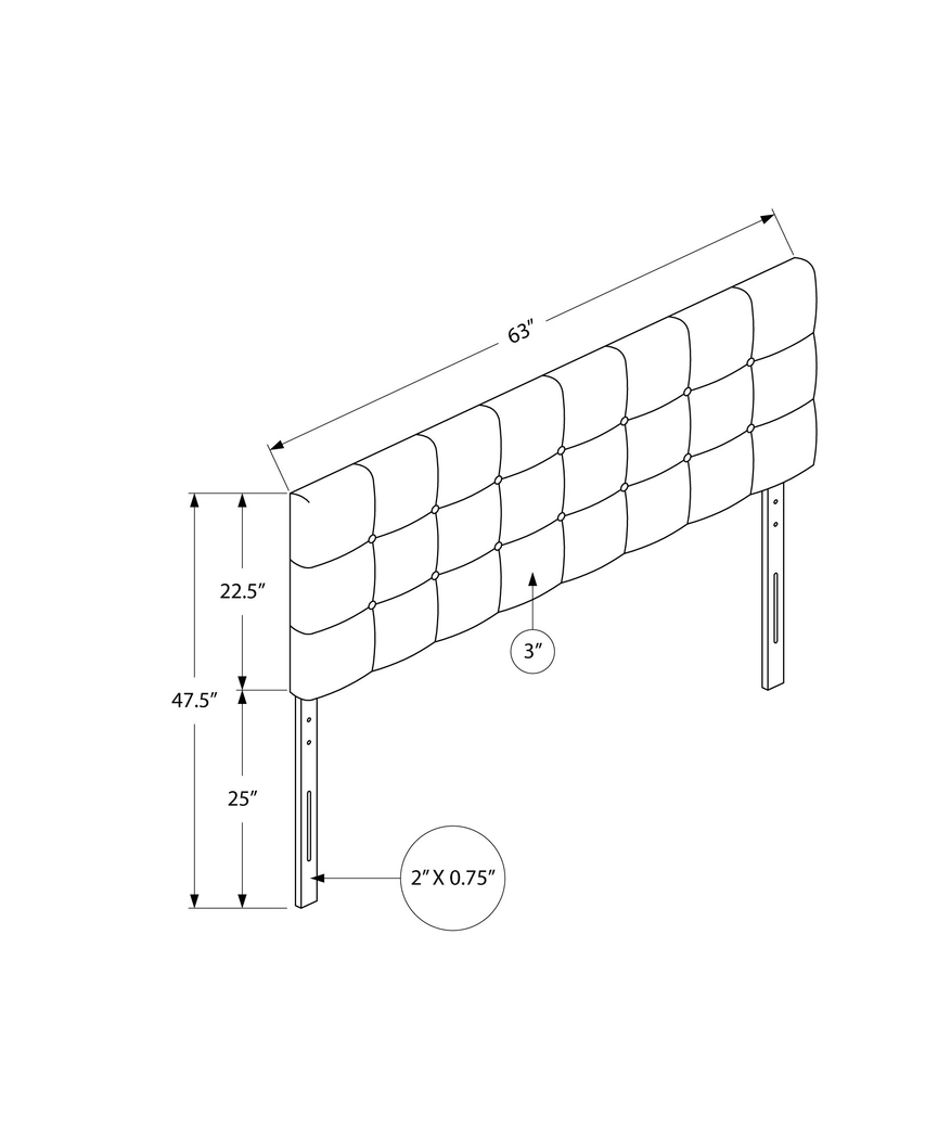 Middleway Gray Queen Headboard - Thumbnail - Image 4