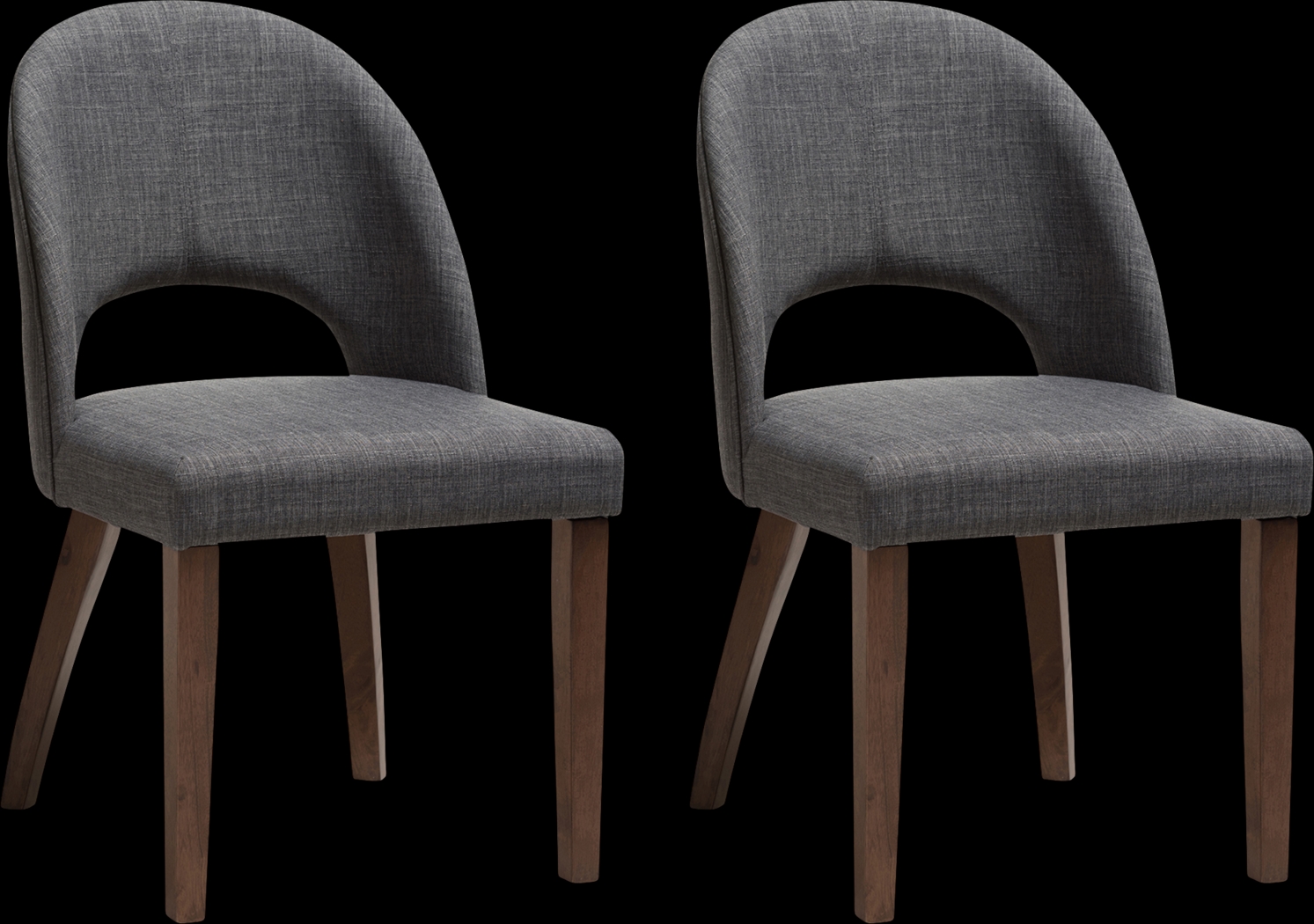 Midgaard Charcoal Dining Chair, Set of 2 - Thumbnail - Image 1