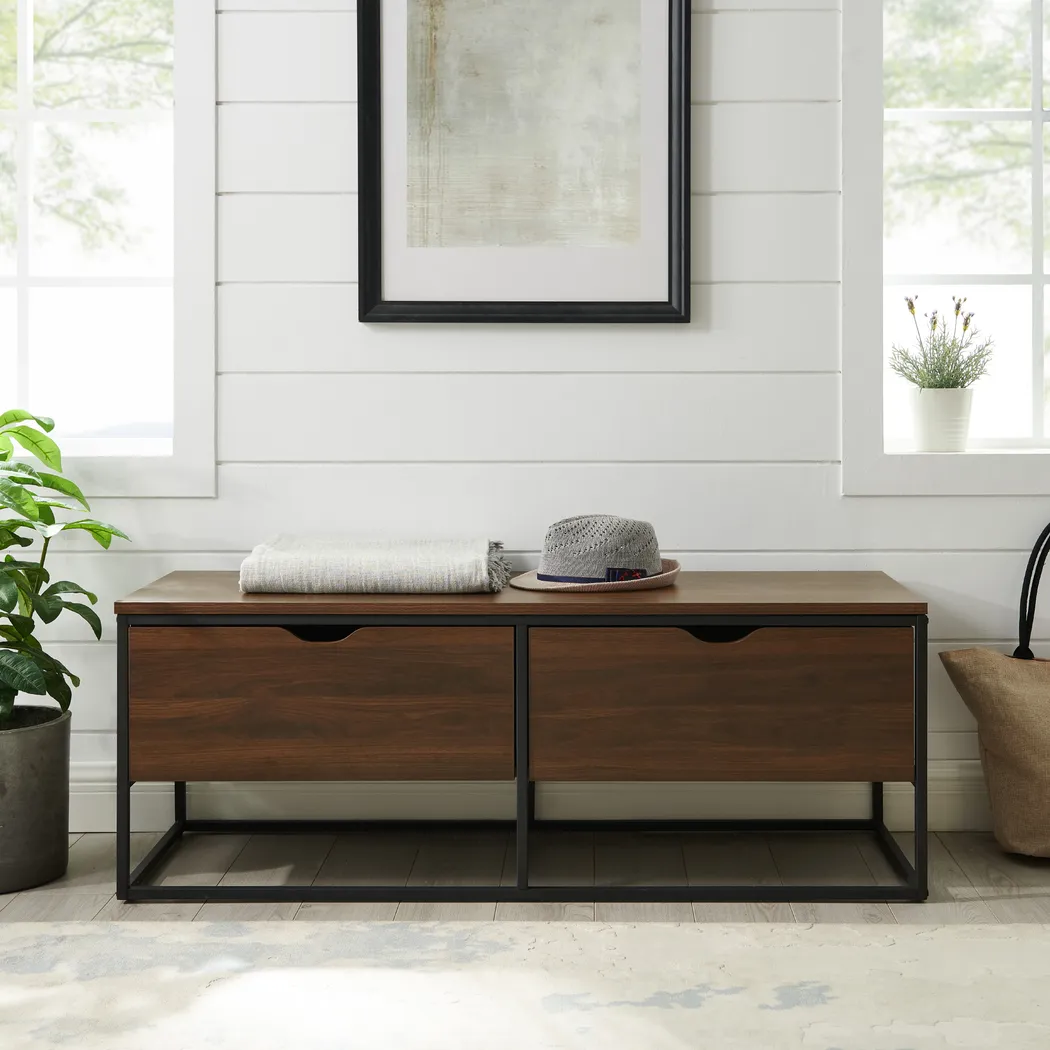 Midheights Walnut Accent Bench - Image 6
