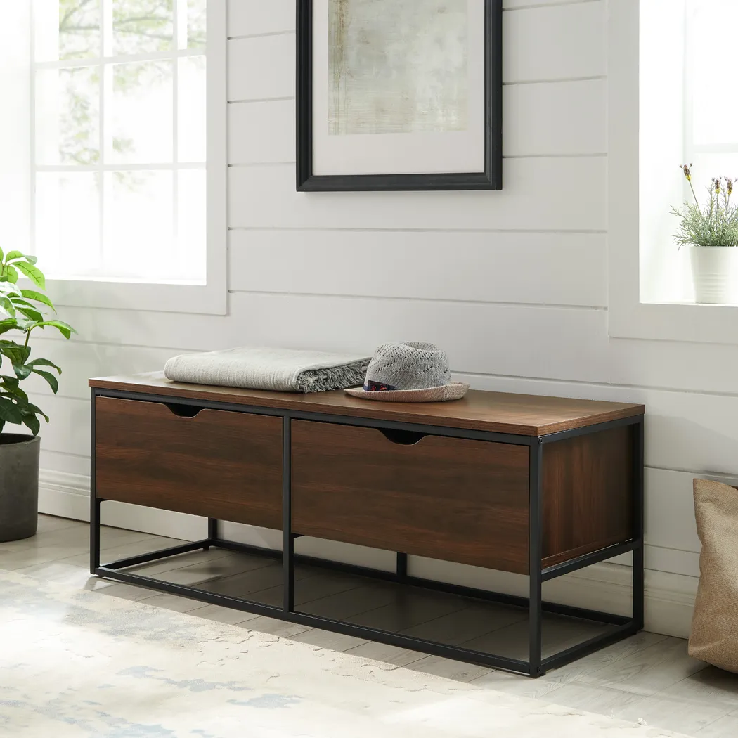 Midheights Walnut Accent Bench - Image 8
