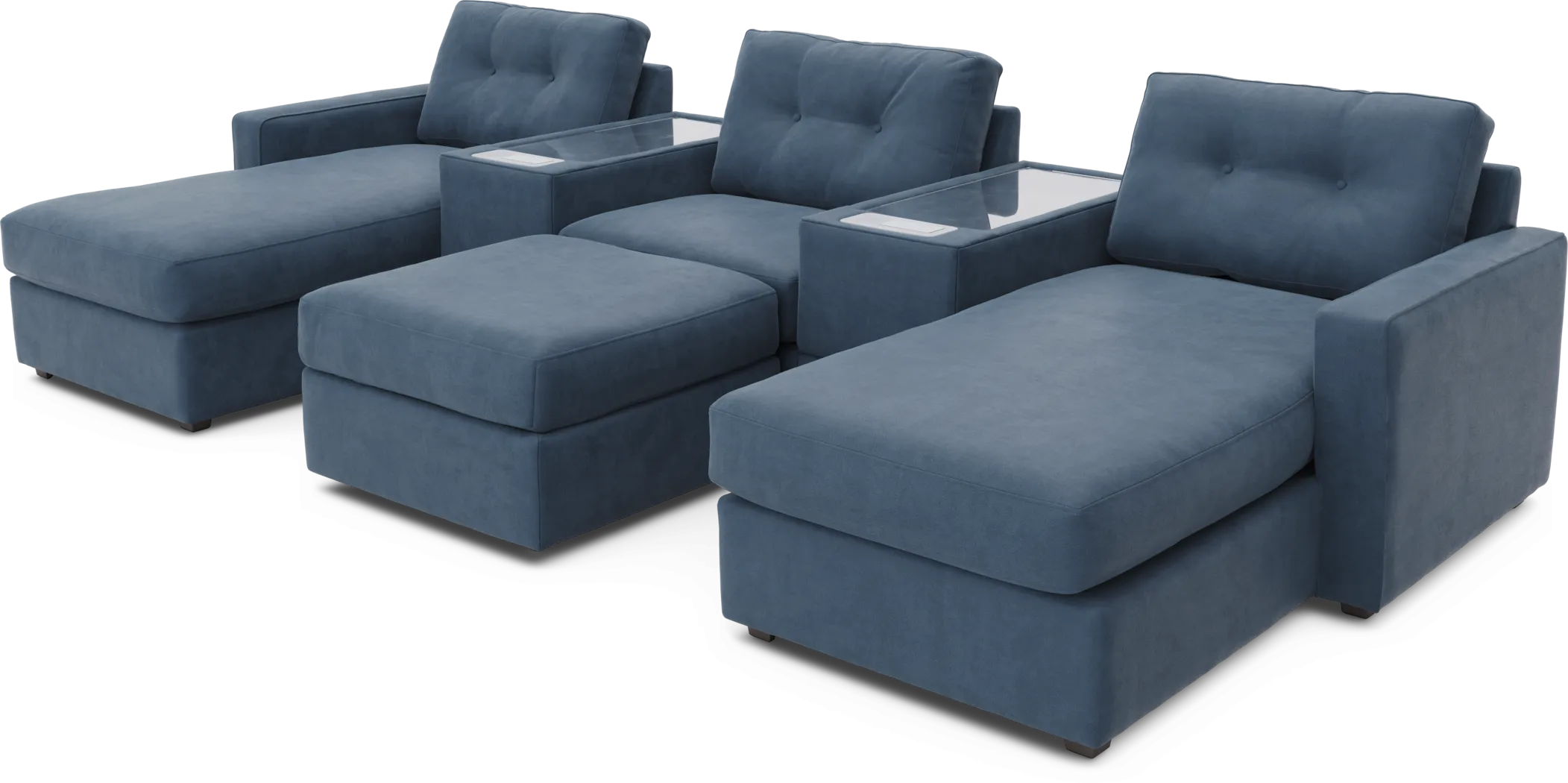 Midnight 6 Pc ModularOne with Media Consoles - Thumbnail - Image 1