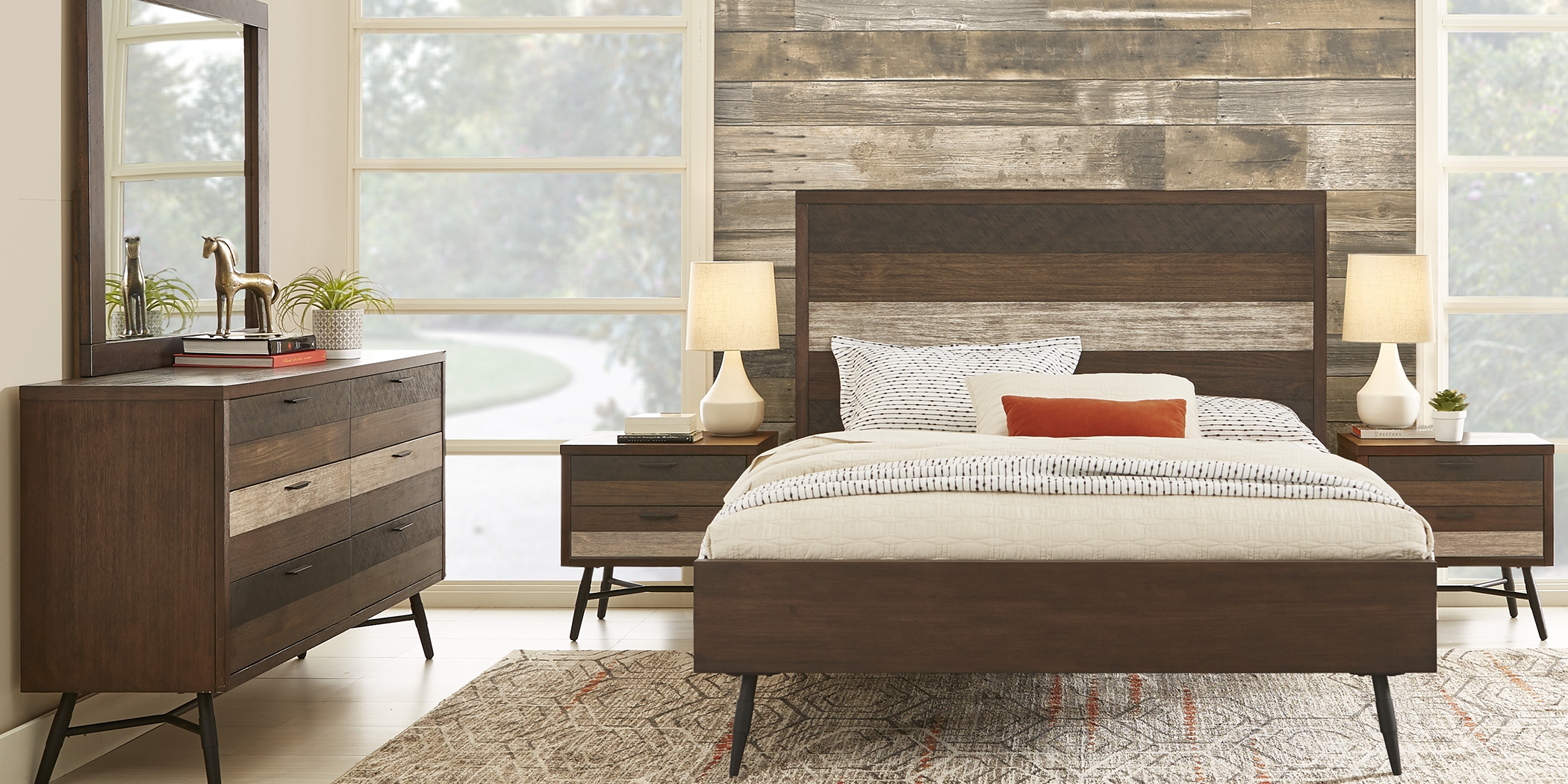 Midtown Loft Brown 5 Pc King Panel Bedroom - Thumbnail - Image 1