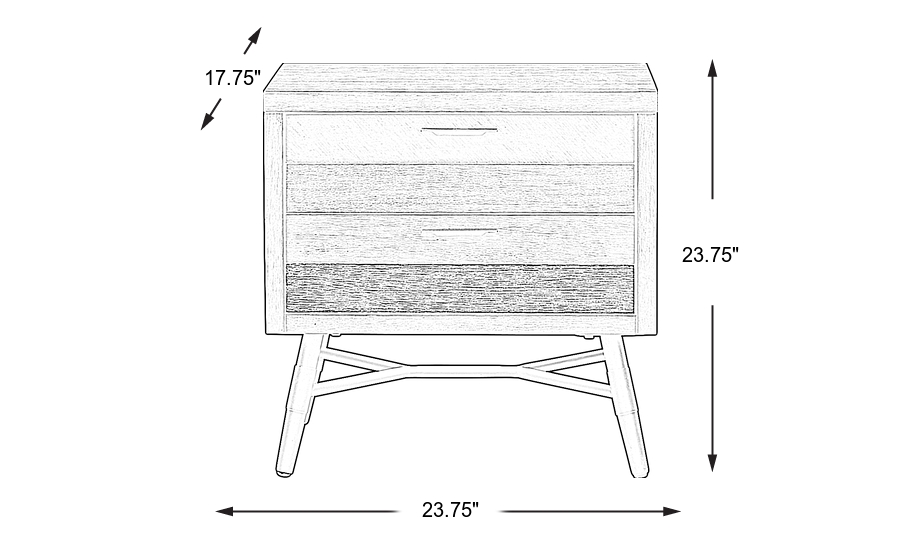 Dimension Image. Please refer to the Dimension Tab on this page for dimension details.