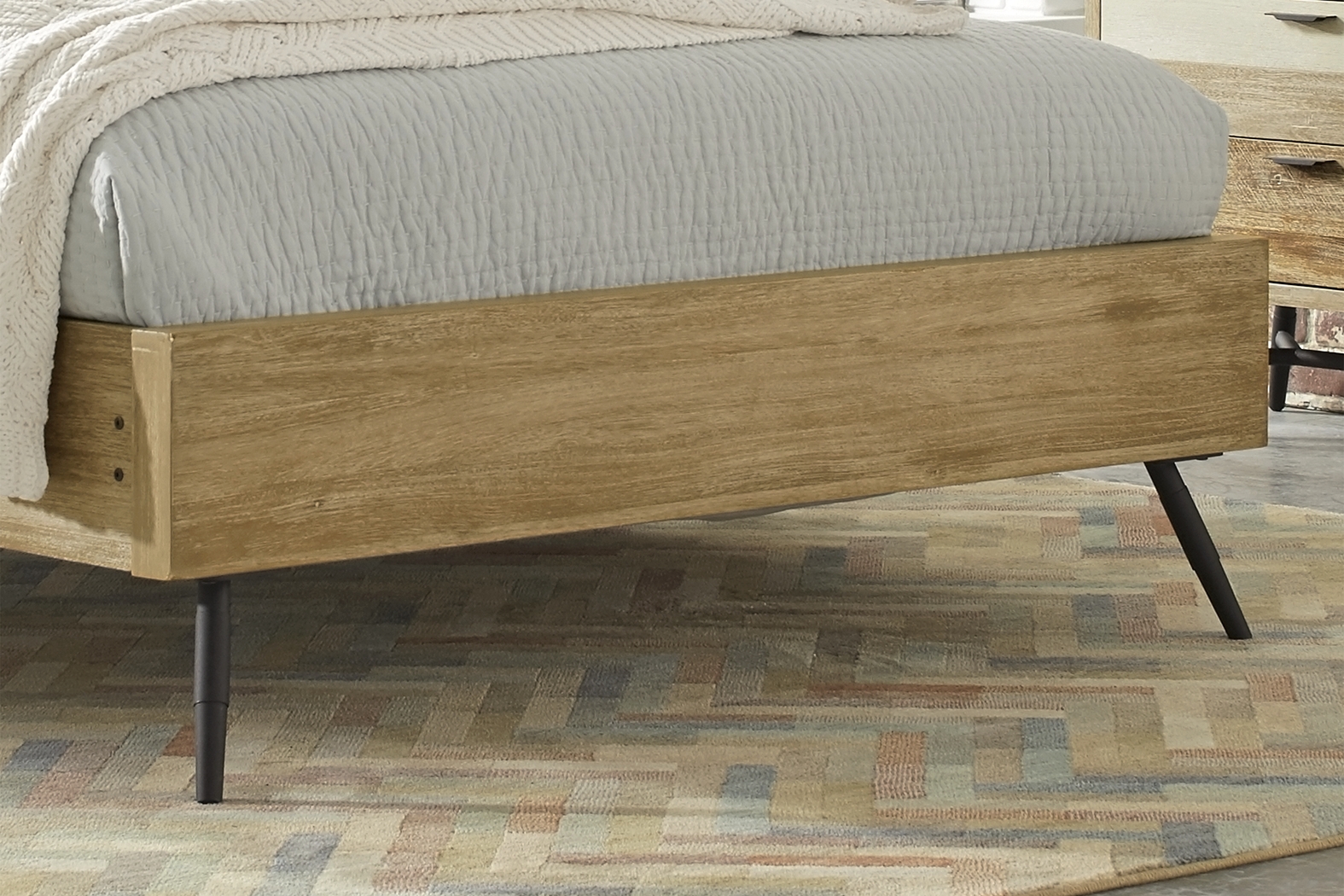 Midtown Loft Natural 3 Pc King Panel Bed - Thumbnail - Image 3