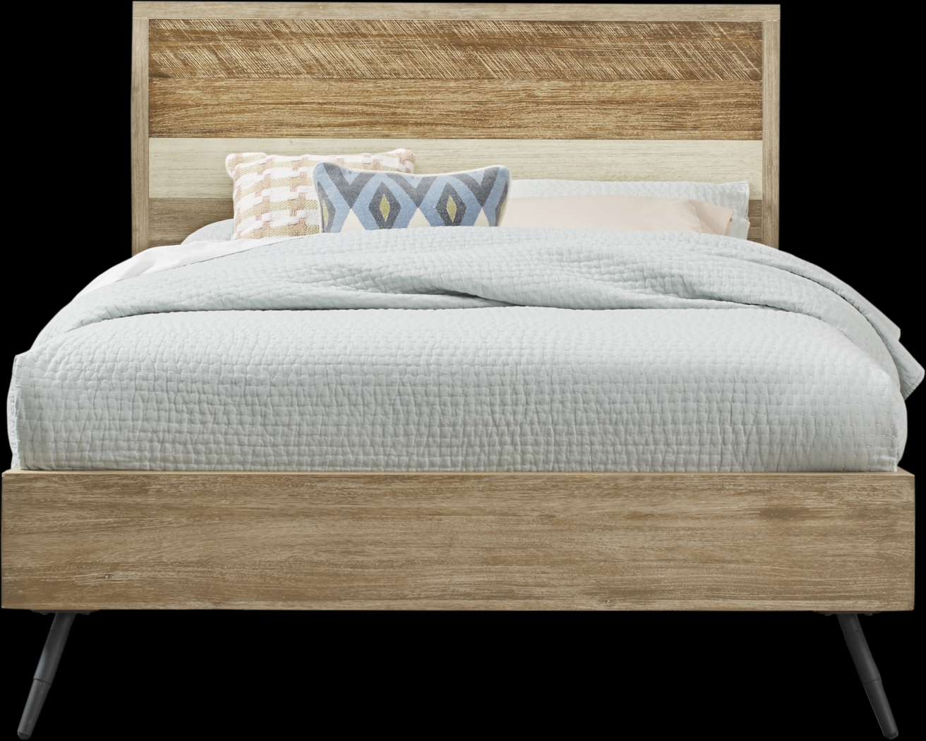 Midtown Loft Natural 3 Pc King Panel Bed - Thumbnail - Image 1