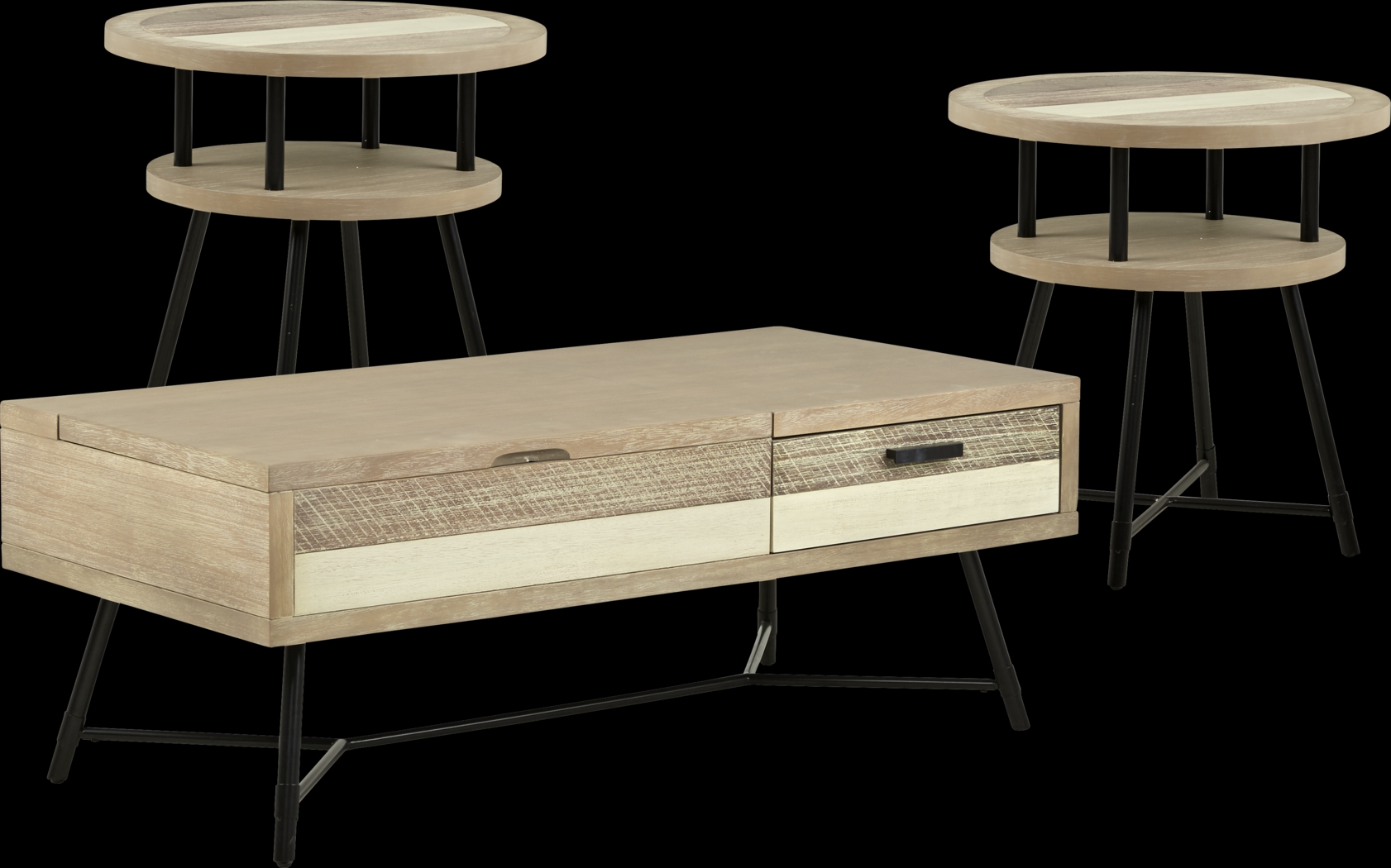 Ashbury Place Brown Leather 7 Pc Living Room with Sleeper Sofa - Thumbnail - Image 8