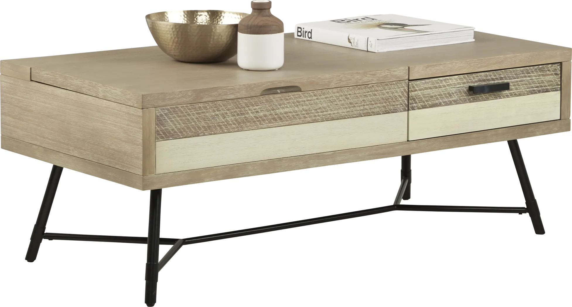 Midtown Loft Natural Cocktail Table - Thumbnail - Image 2