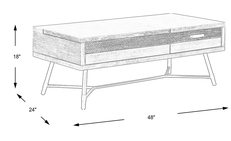 Dimension Image. Please refer to the Dimension Tab on this page for dimension details.