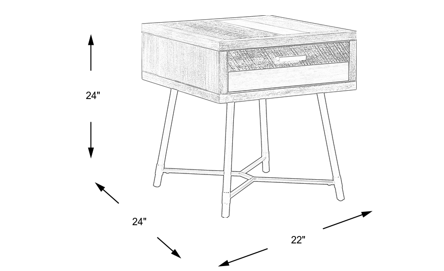 Dimension Image. Please refer to the Dimension Tab on this page for dimension details.