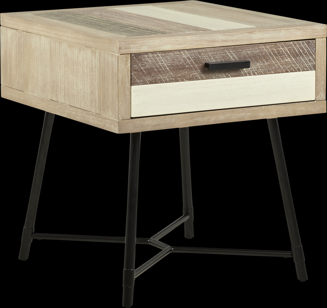 Midtown Loft Natural End Table - Thumbnail - Image 1