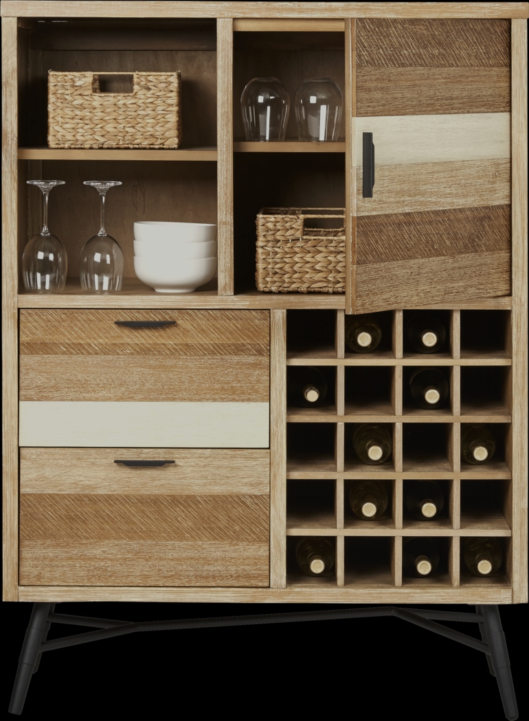 Midtown Loft Natural Wine Cabinet - Thumbnail - Image 3