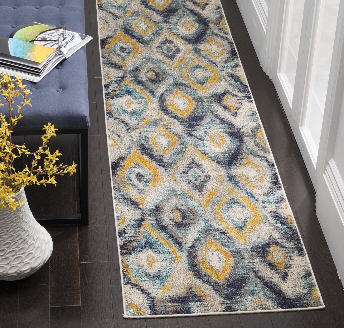 Midway Bay Blue 2'2 x 10' Runner Rug - Thumbnail - Image 2
