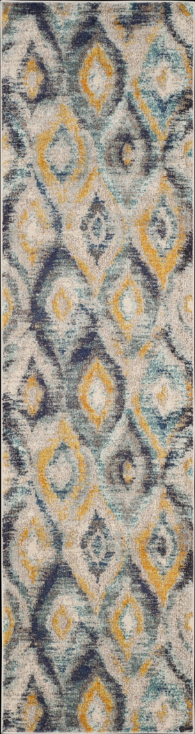 Midway Bay Blue 2'2 x 10' Runner Rug - Thumbnail - Image 1