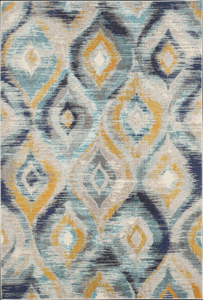 Midway Bay Blue 6'7 x 9'2 Rug - Thumbnail - Image 1