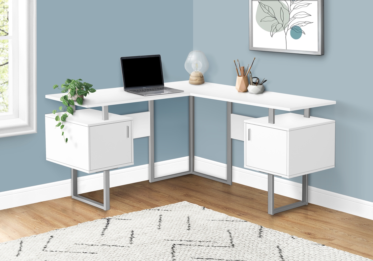 Miener White Desk - Thumbnail - Image 2
