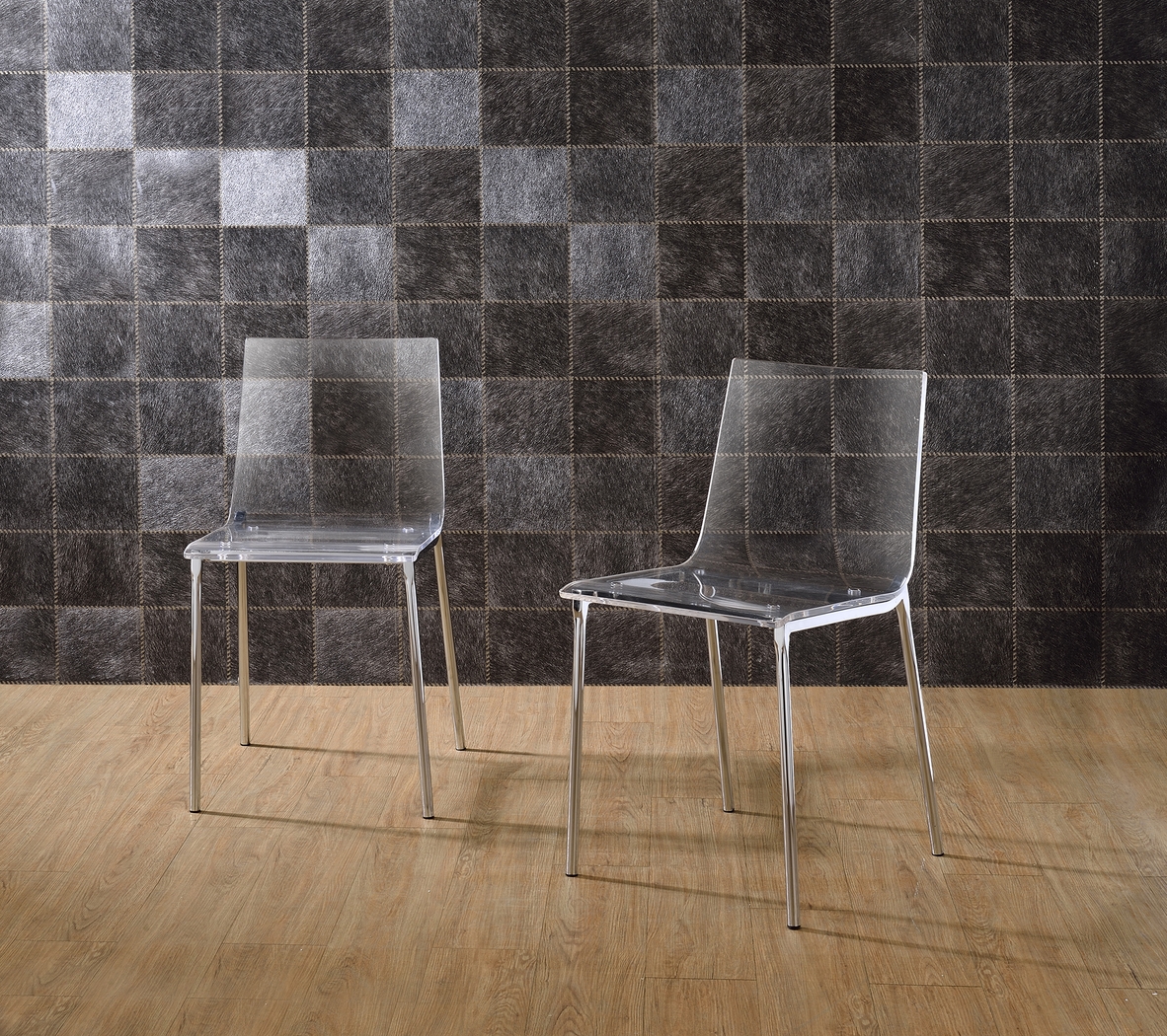 Migoya Chrome Dining Chair, Set of 2 - Thumbnail - Image 2