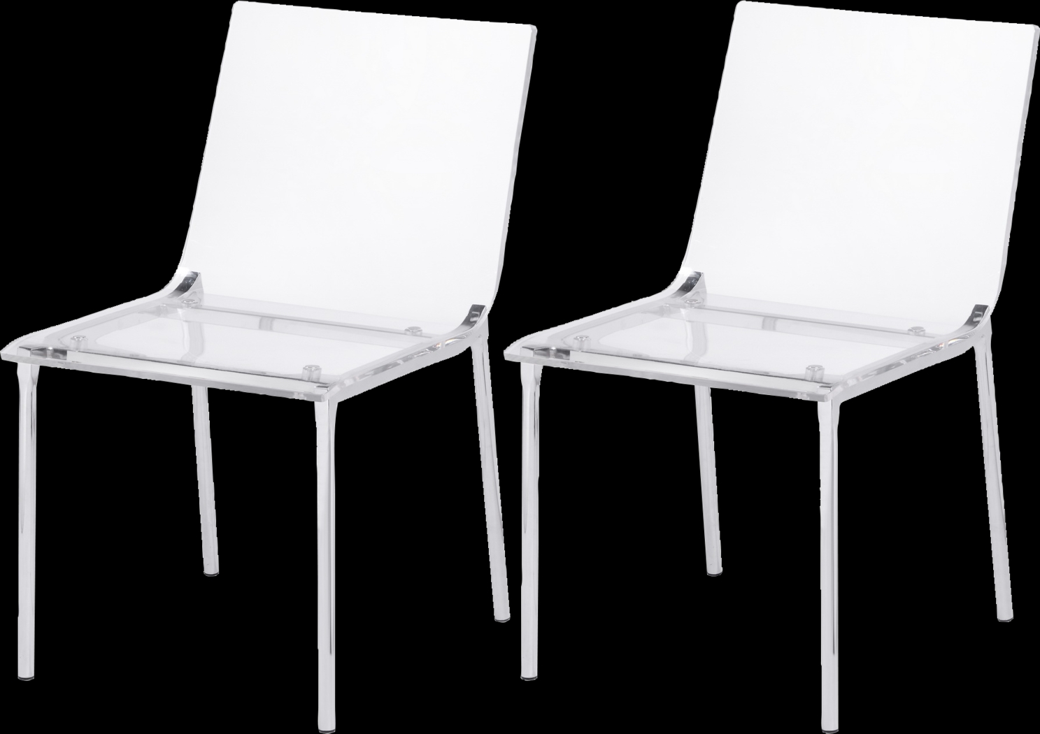 Migoya Chrome Dining Chair, Set of 2 - Thumbnail - Image 1