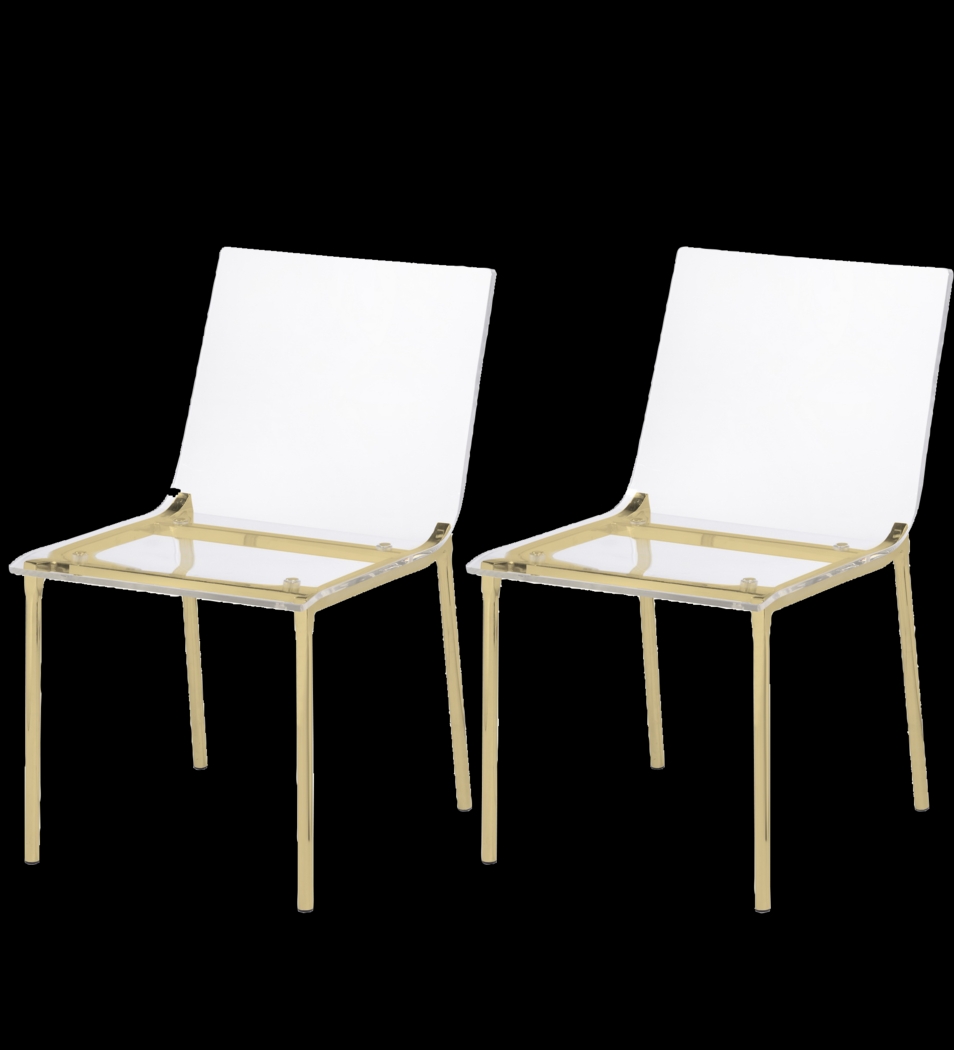 Migoya Gold Dining Chair, Set of 2 - Thumbnail - Image 1