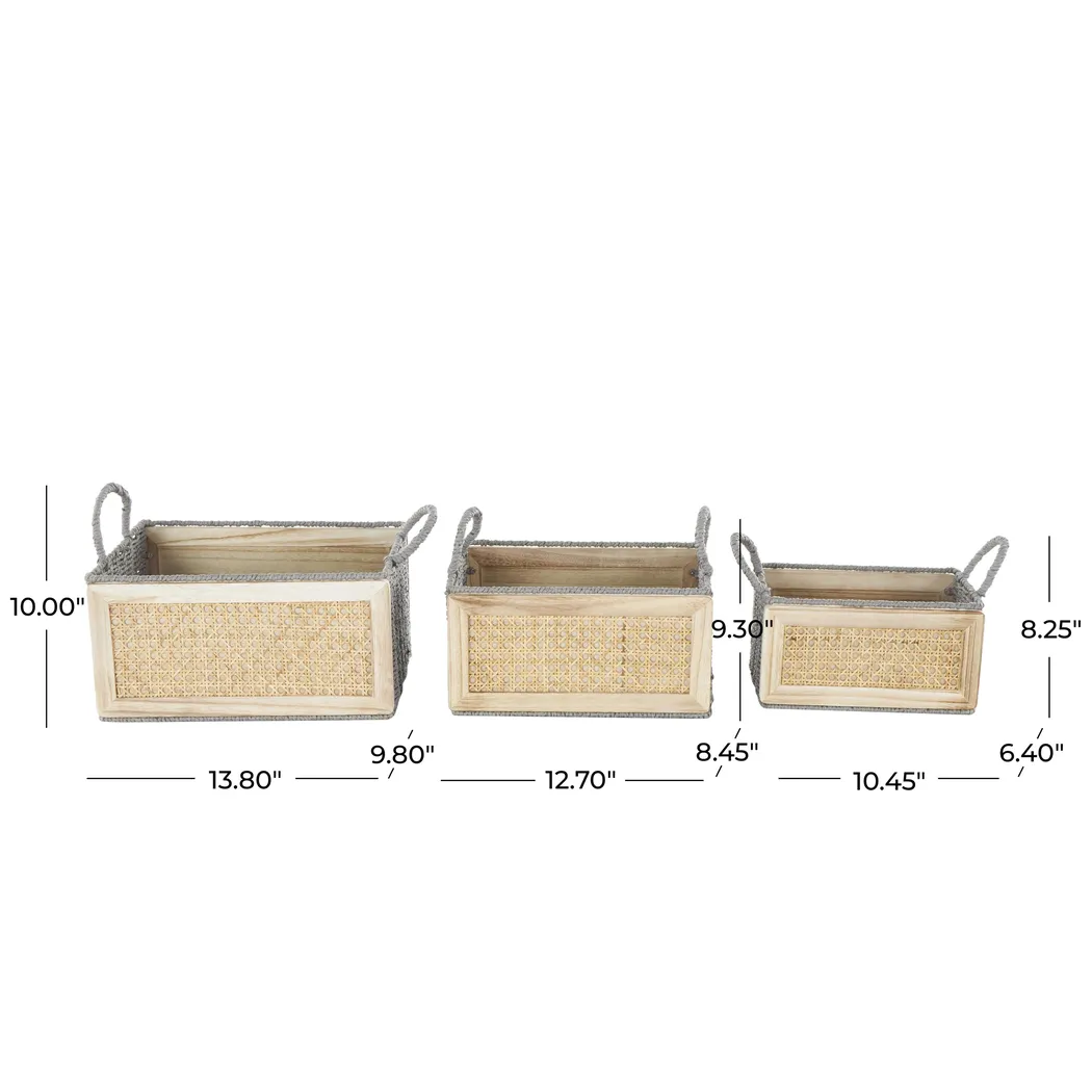 Mihi Brown Basket, Set of 3 - Thumbnail - Image 5
