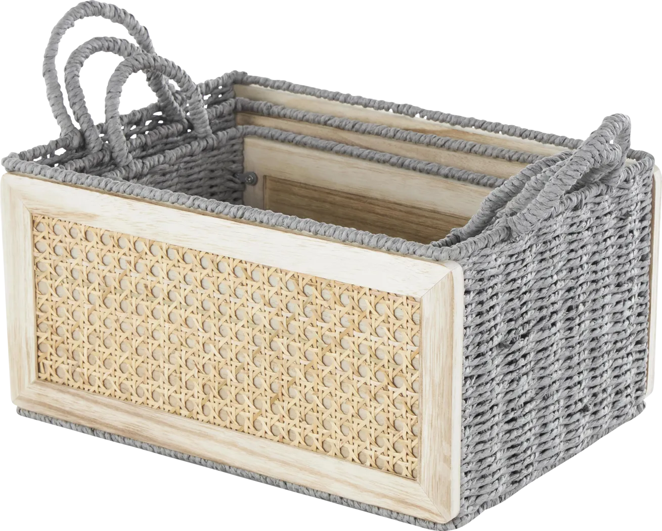 Mihi Brown Basket, Set of 3 - Thumbnail - Image 6