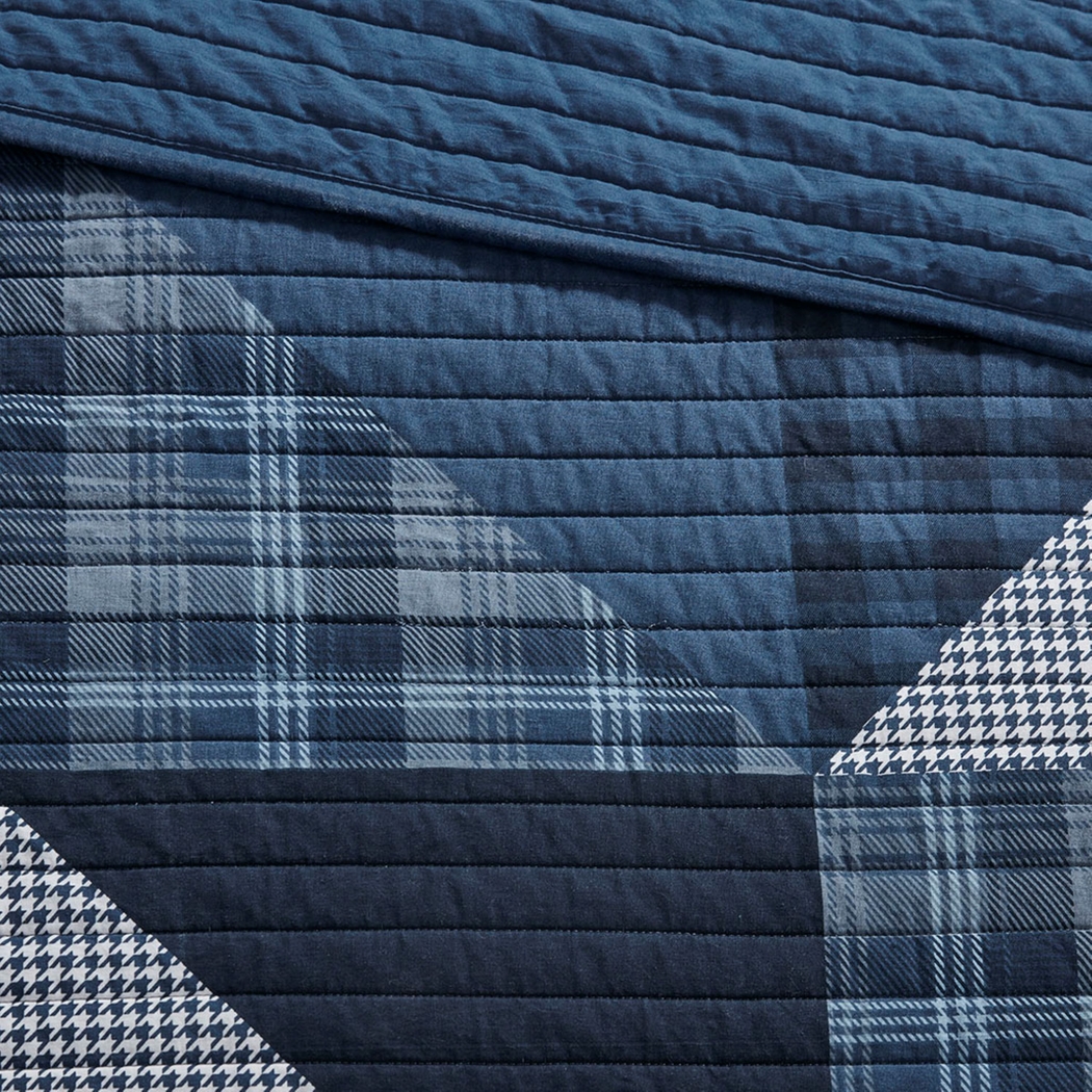 Mikala Blue 3 pc Full/Queen Quilt Set - Thumbnail - Image 7