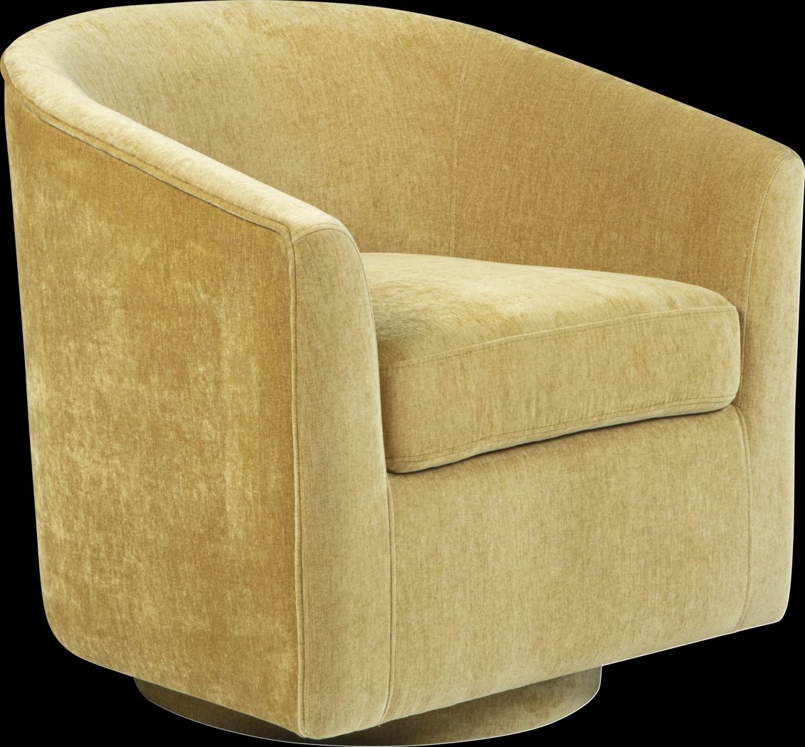 Mikaela Sunflower Swivel Accent Chair - Thumbnail - Image 1