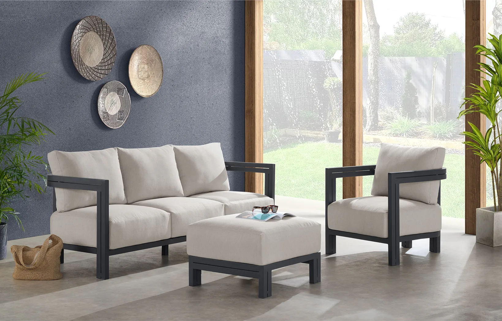 Mikayla Gray Ottoman - Thumbnail - Image 2