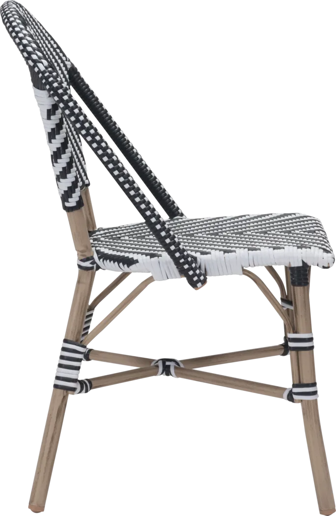 Miki Bay Black Side Chair, Set of 2 - Thumbnail - Image 2