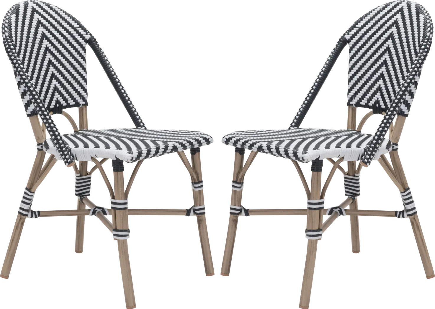 Miki Bay Black Side Chair, Set of 2 - Thumbnail - Image 1