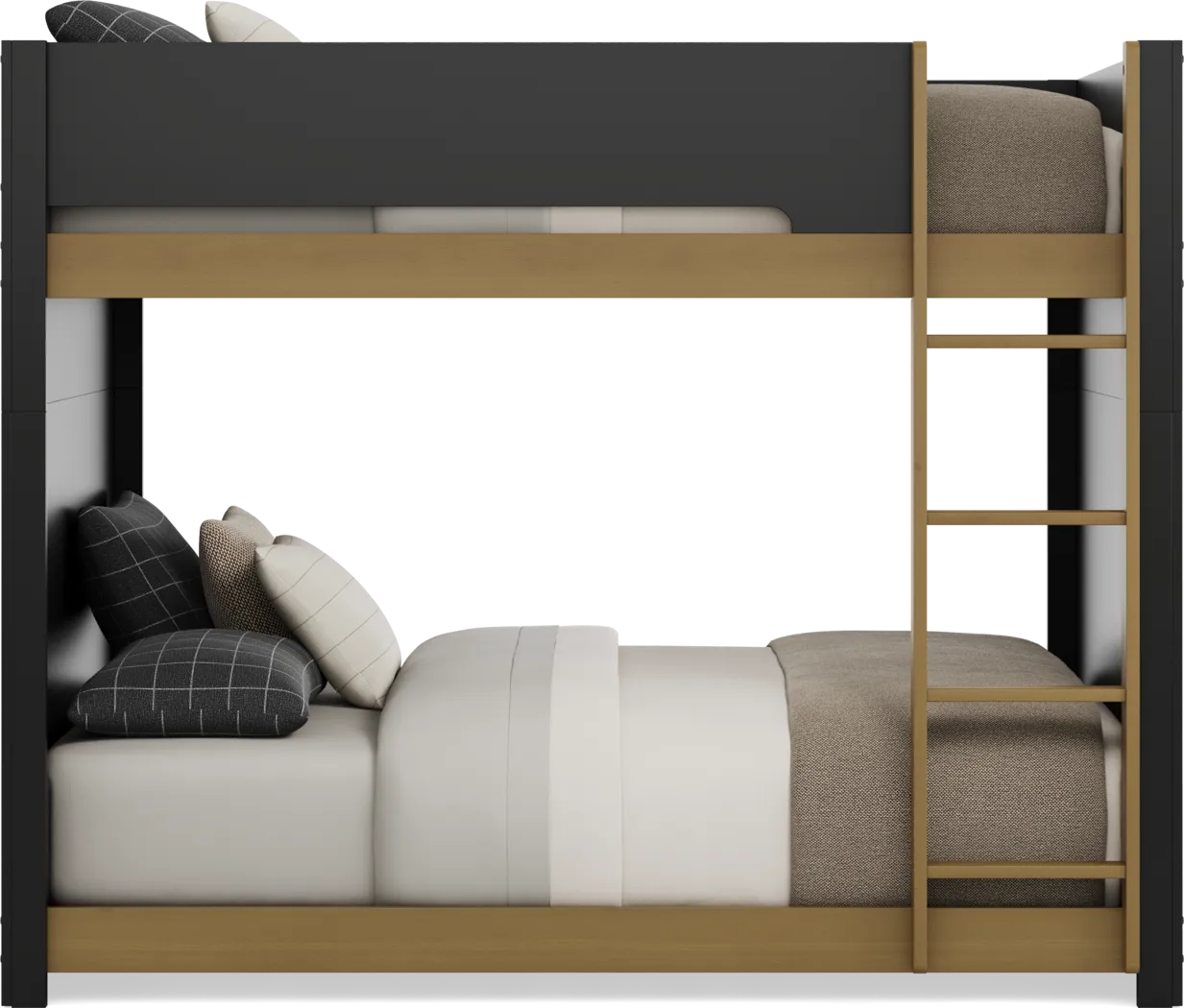Kids Mikka Black Full/Full Convertible Bunk Bed - Thumbnail - Image 2