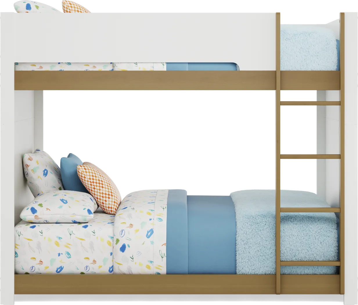 Kids Mikka White Full/Full Convertible Bunk Bed - Thumbnail - Image 2