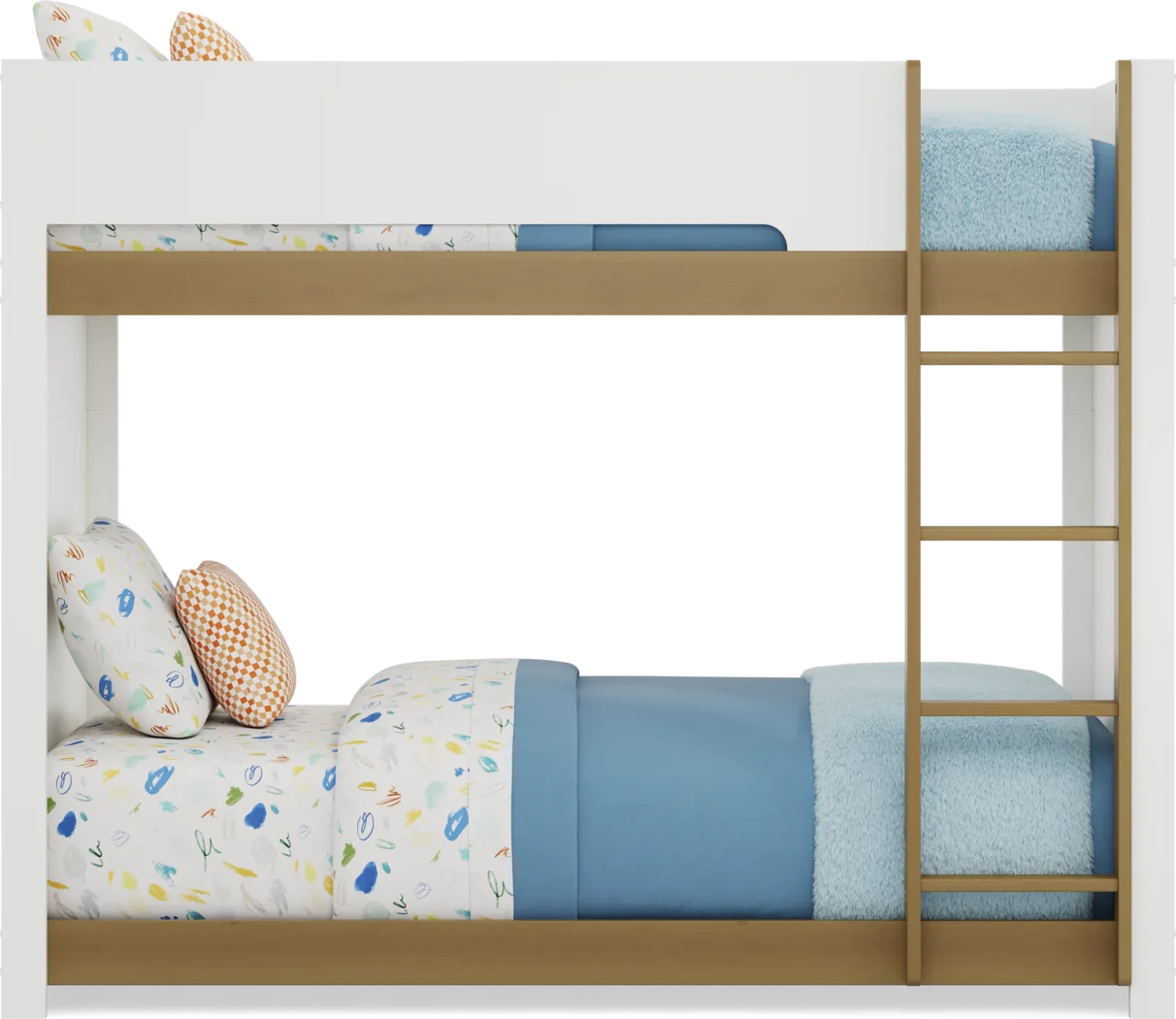 Kids Mikka White Twin/Twin Convertible Bunk Bed - Thumbnail - Image 2