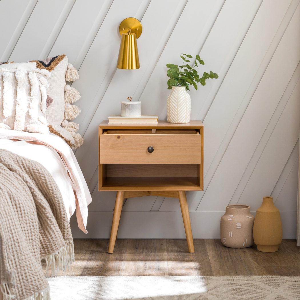 Milaen One Drawer Brown Nightstand - Thumbnail - Image 3