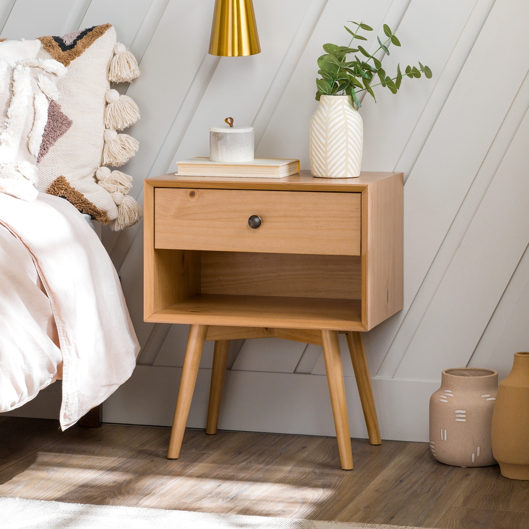 Milaen One Drawer Brown Nightstand - Thumbnail - Image 4
