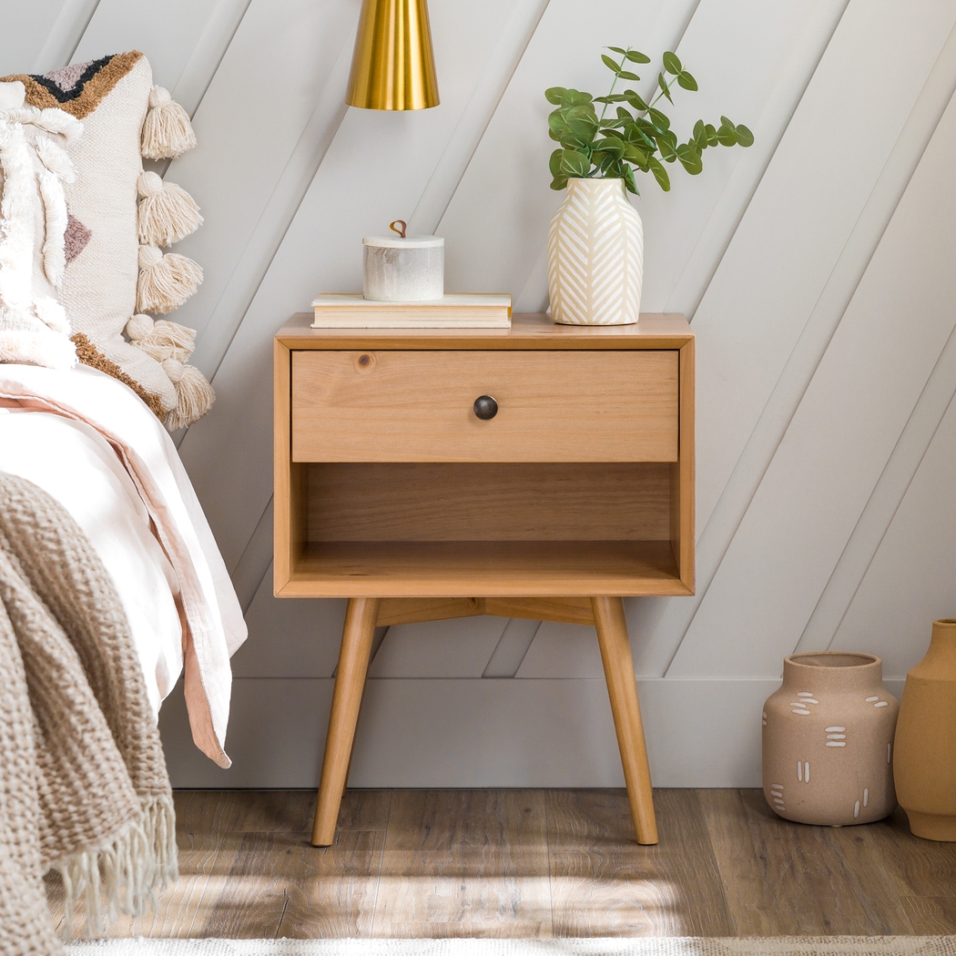 Milaen One Drawer Brown Nightstand - Thumbnail - Image 5