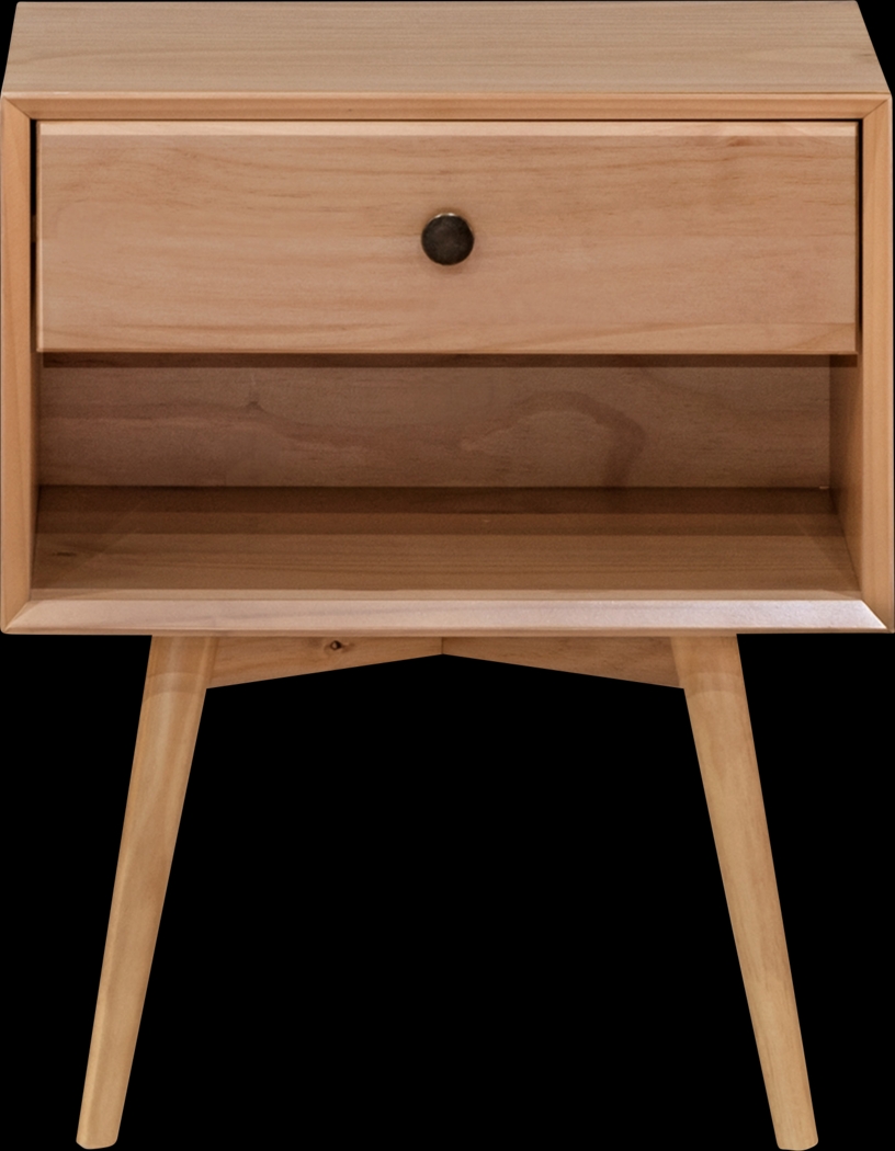 Milaen One Drawer Brown Nightstand - Thumbnail - Image 1