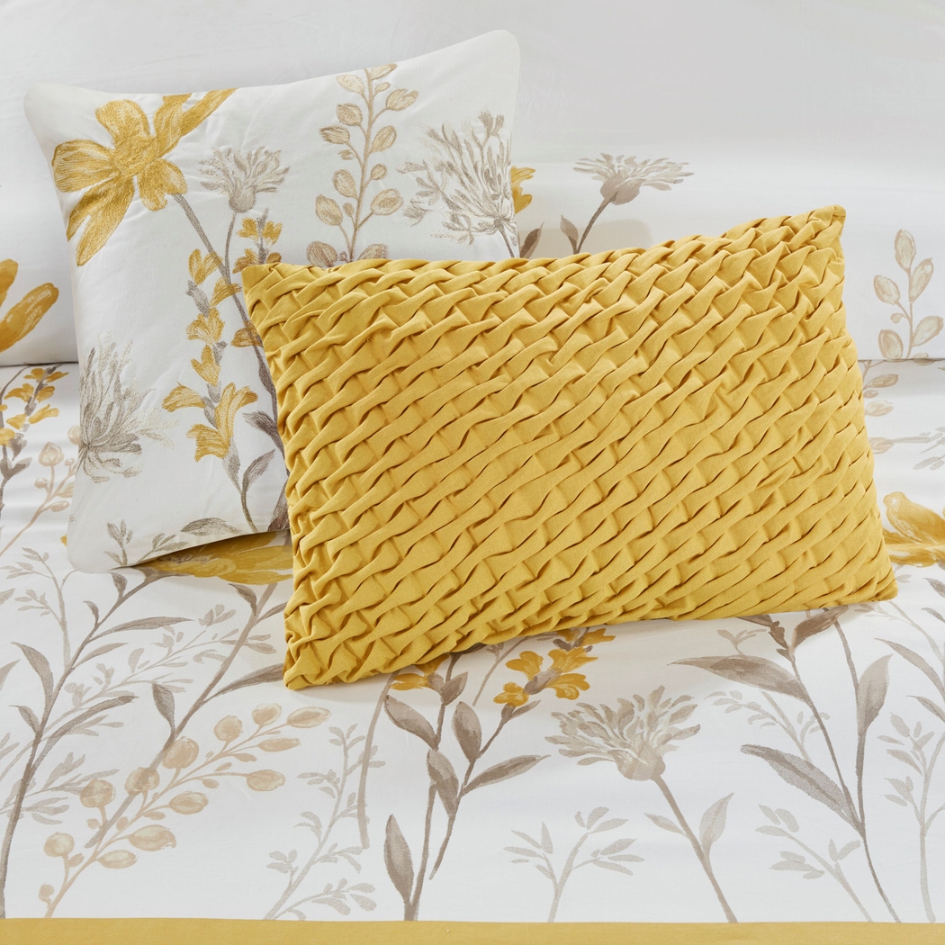 Milaia Yellow 5 pc King Comforter Set - Thumbnail - Image 6