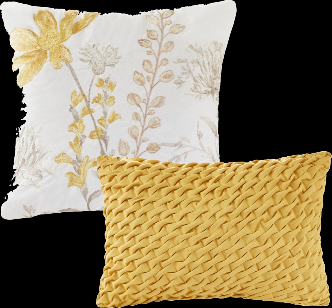 Milaia Yellow 5 pc King Comforter Set - Thumbnail - Image 8