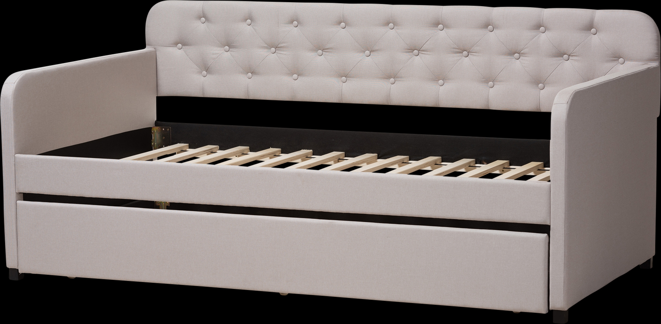 Milam Beige Twin Daybed With Trundle - Thumbnail - Image 3
