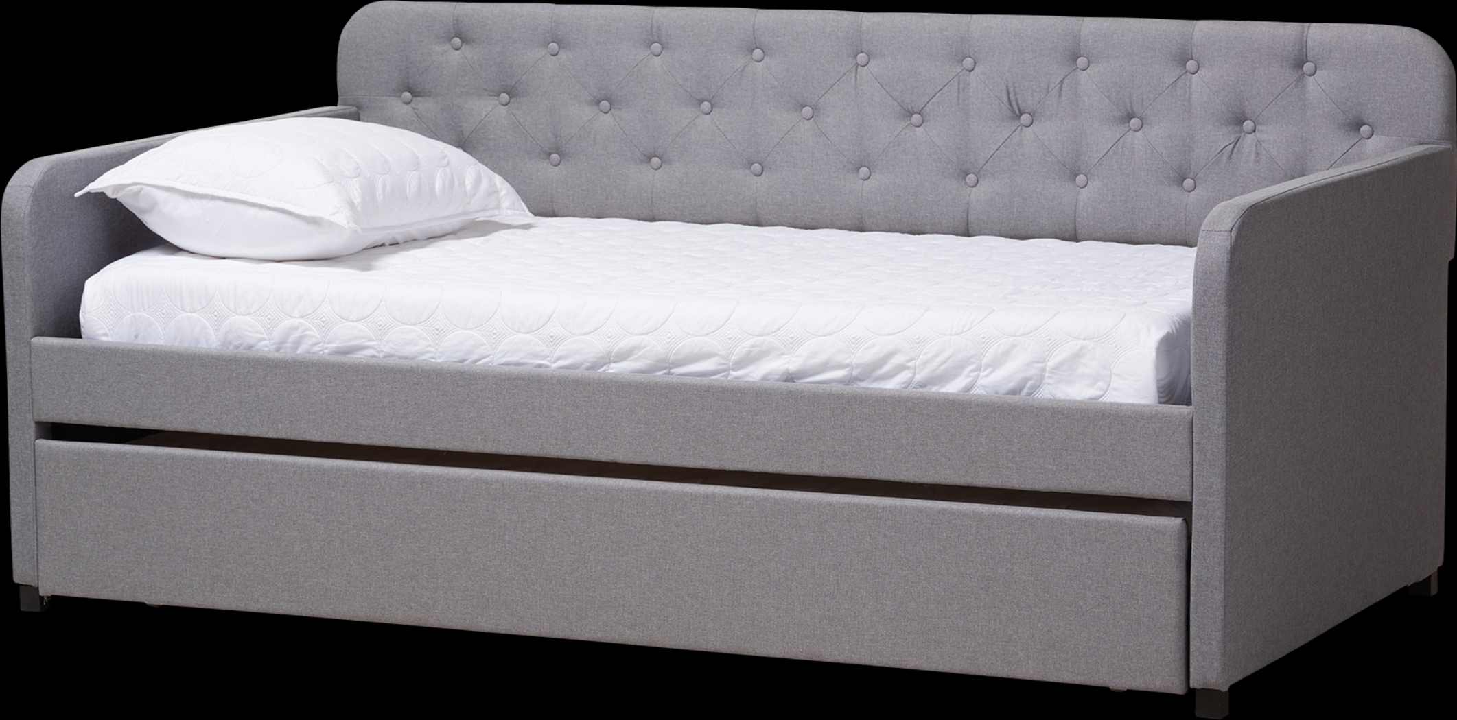 Milam Gray Twin Daybed With Trundle - Thumbnail - Image 1