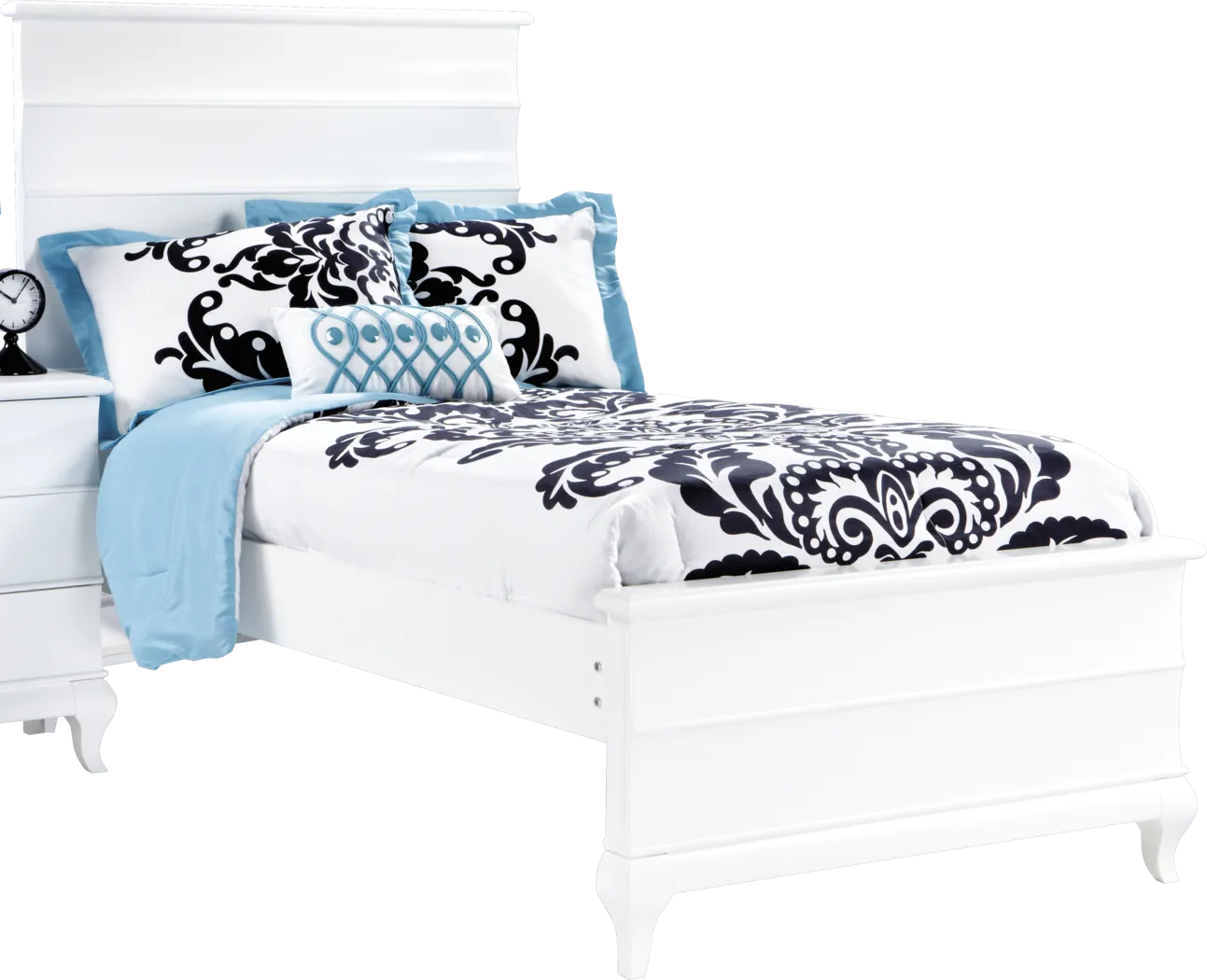 Milan White 3 Pc Twin Bed - Thumbnail - Image 1
