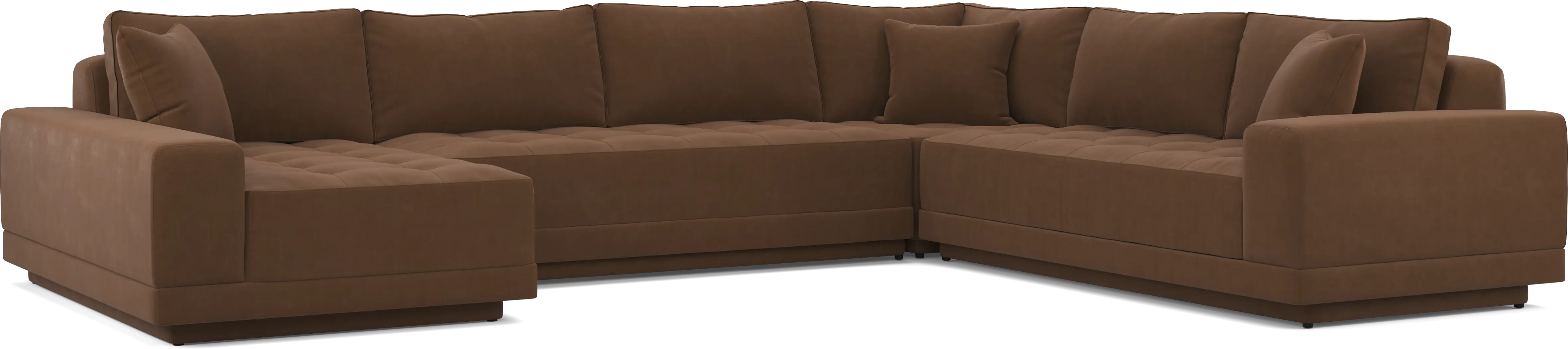 Milano Brown 4 Pc Sectional - Thumbnail - Image 1