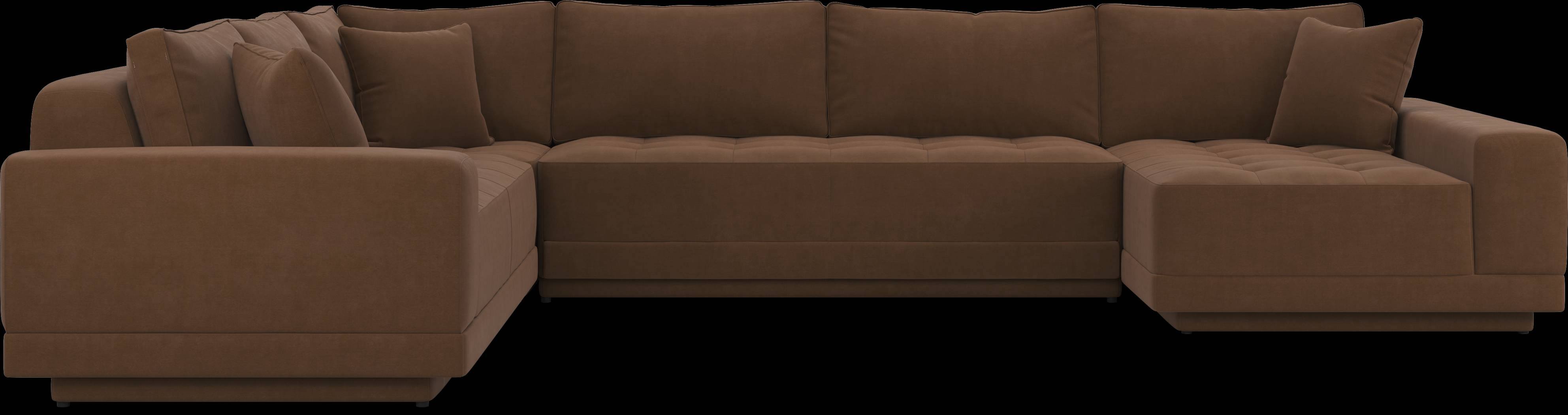 Milano Brown 4 Pc Sectional - Thumbnail - Image 3