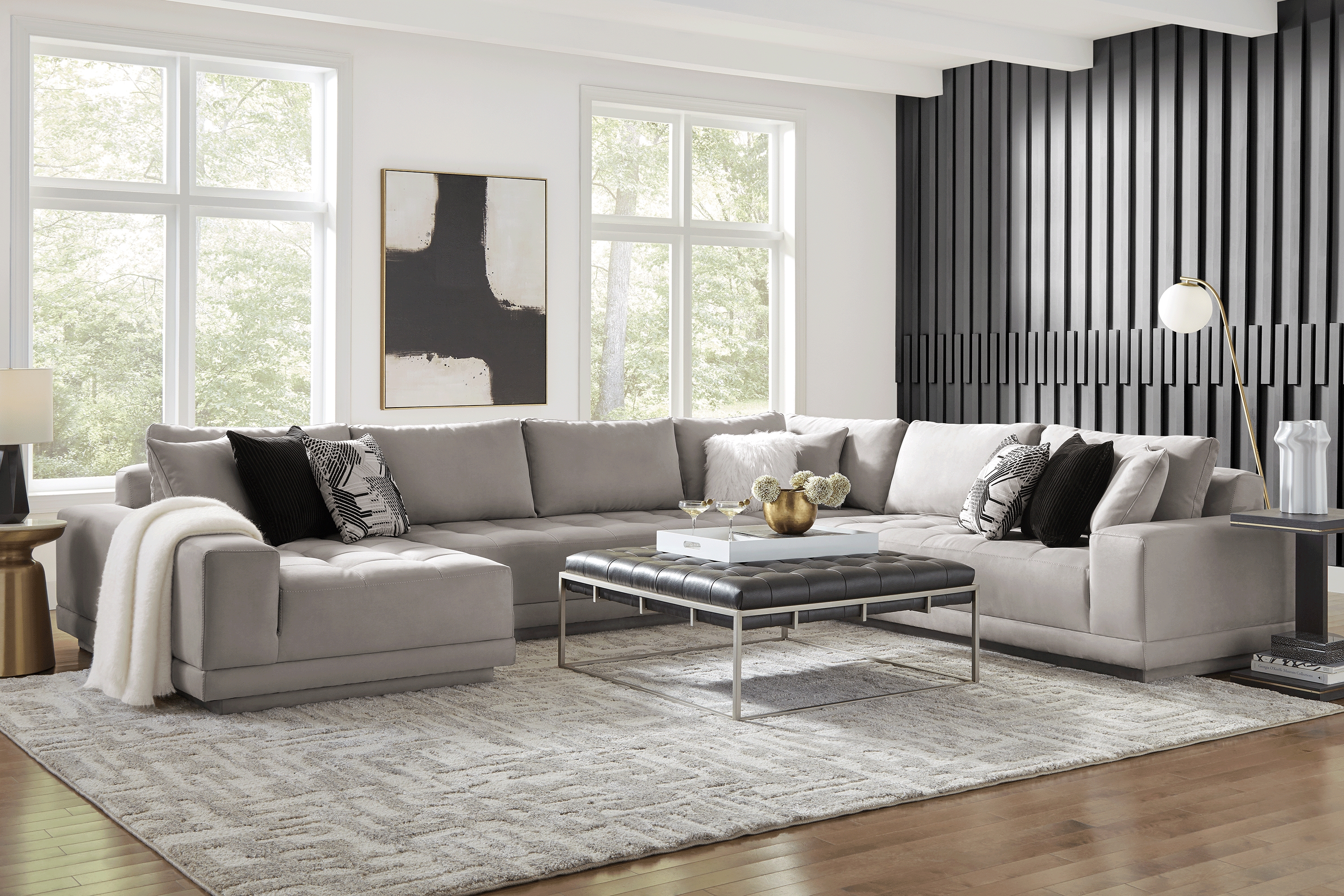 Milano Platinum 4 Pc Sectional - Thumbnail - Image 2