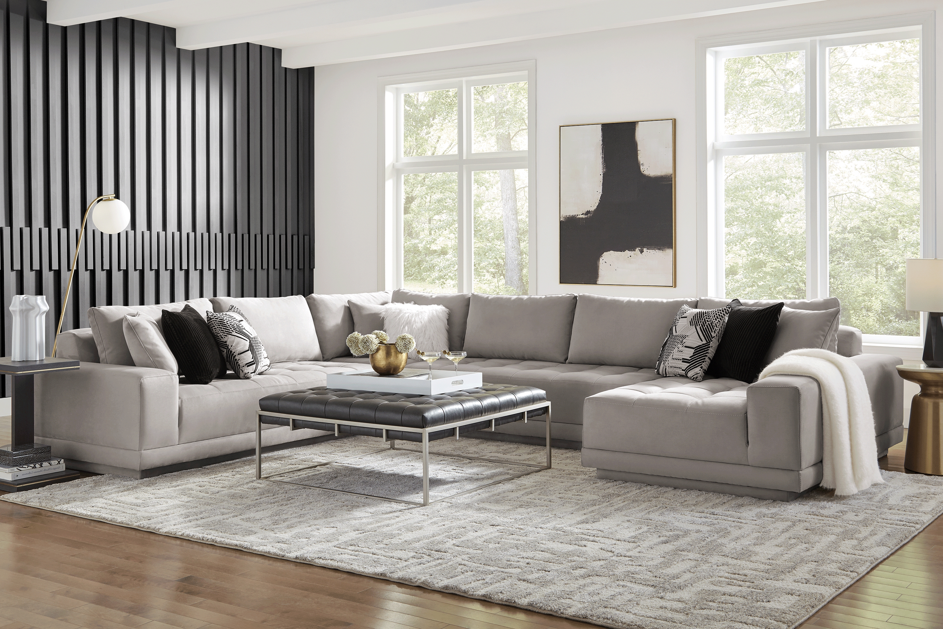 Milano Platinum 4 Pc Sectional - Thumbnail - Image 2