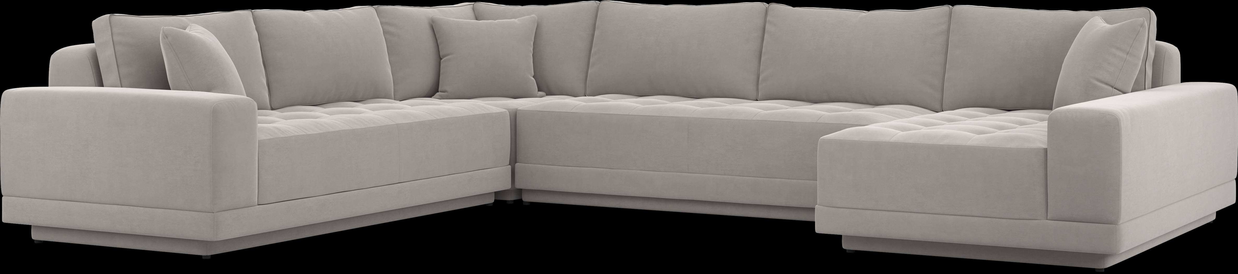 Milano Platinum 4 Pc Sectional - Thumbnail - Image 1
