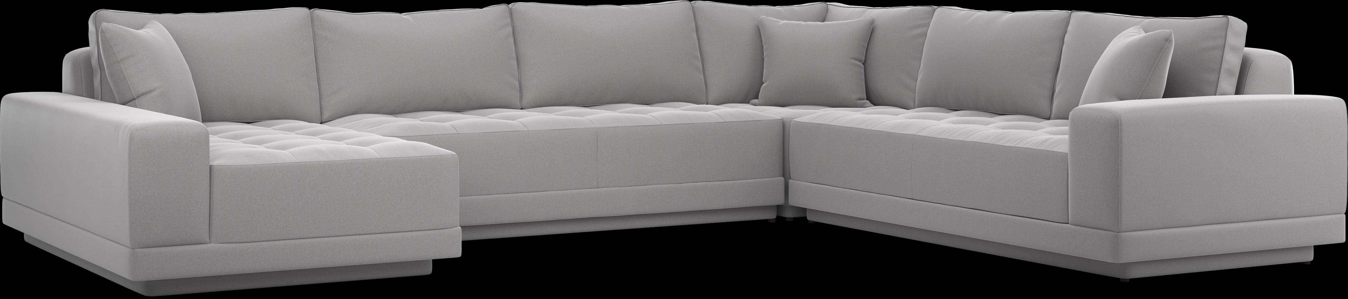 Milano Smoke 4 Pc Sectional - Thumbnail - Image 1